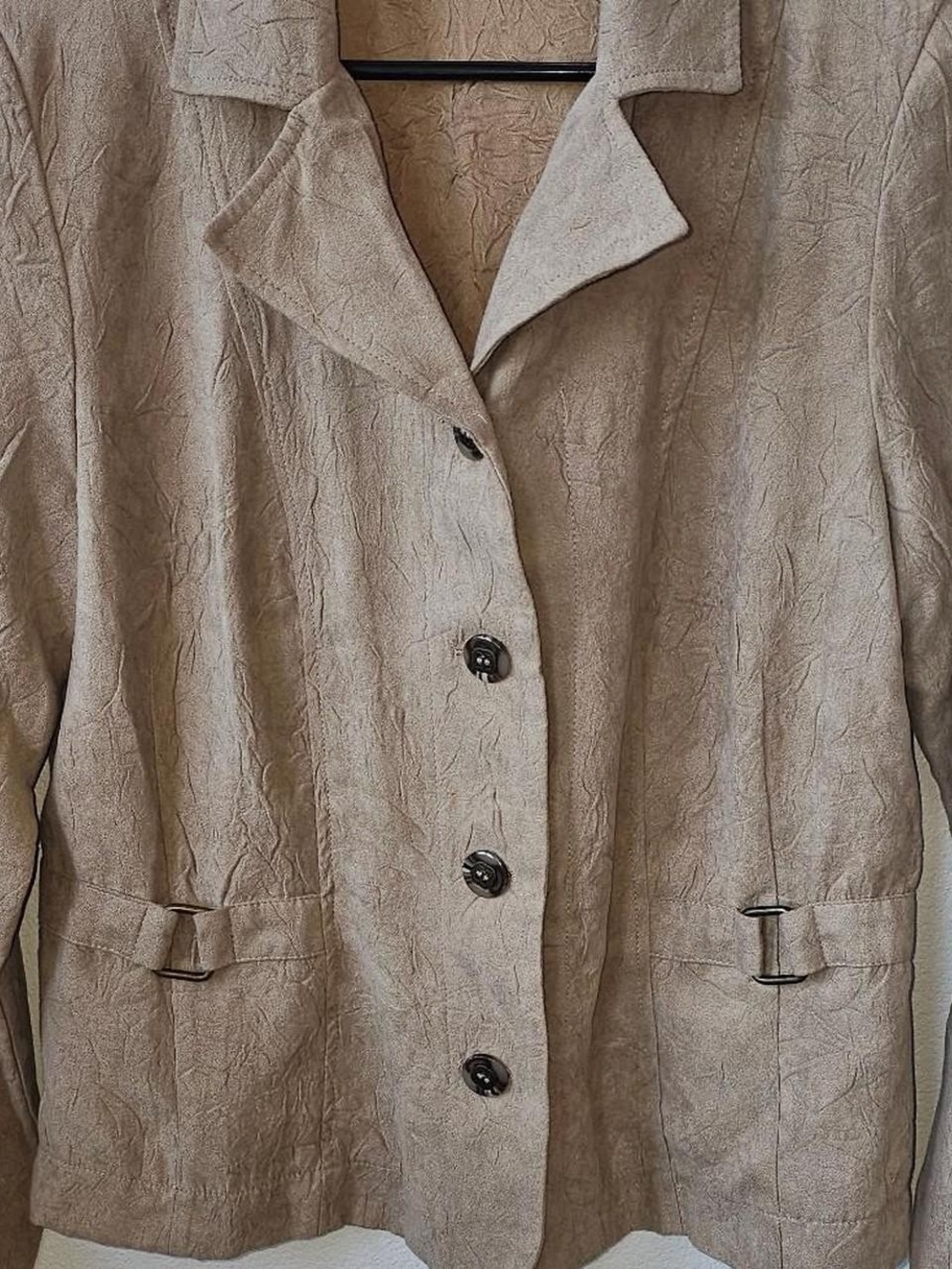 Tan textured blazer by R.Q.T Petite - Picture 4 of 4